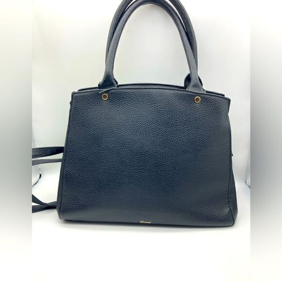 Crossi Bow Black Pebbled Crossbody/Hamdbag - Picture 2 of 10